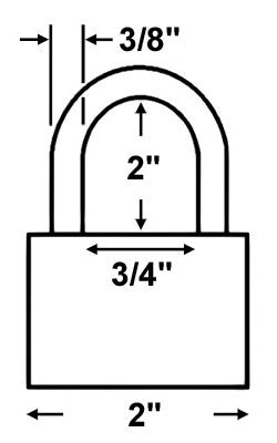 SKILCRAFT Solid Steel Case Padlock with Chain