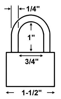 American Lock A5530 Padlock Dimensions