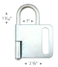 Abus 18025 Butterfly Hasp Dimensions