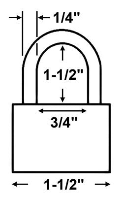 American Lock A5531 Brass Padlock Rekeyable Dimensions