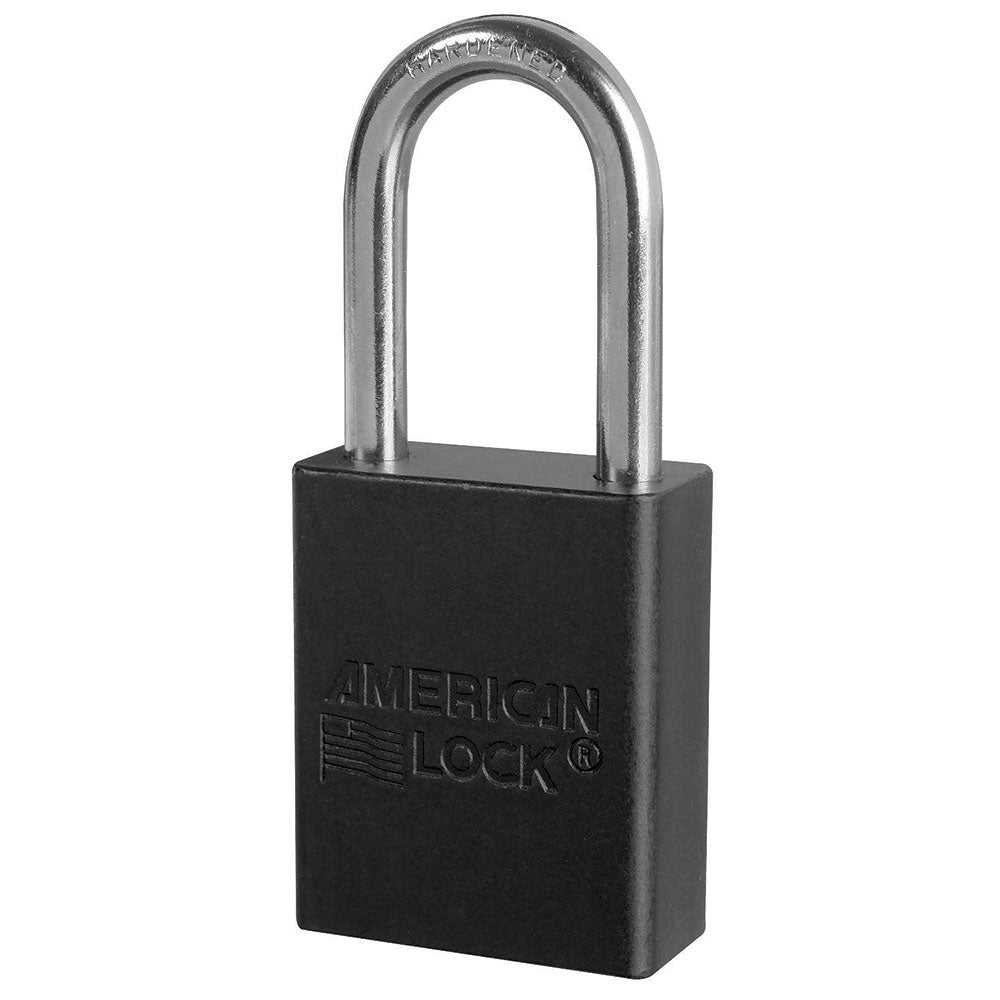 American Lock A1106KABLK Safety Lockout Padlock Black Keyed Alike