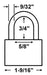 Master Lock 4 Laminated Brass Padlock Dimensions