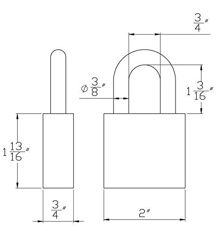 Paclock 200A Aluminum Padlock 1-3/16