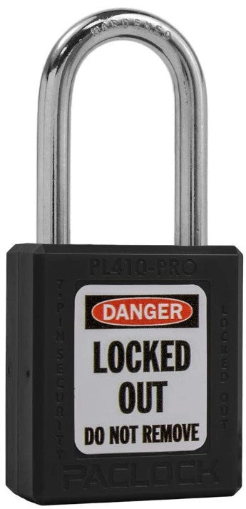 Paclock PL410-PRO Padlock 1-3/16" Tall Shackle Thermoplastic Lock Out Tag Out
