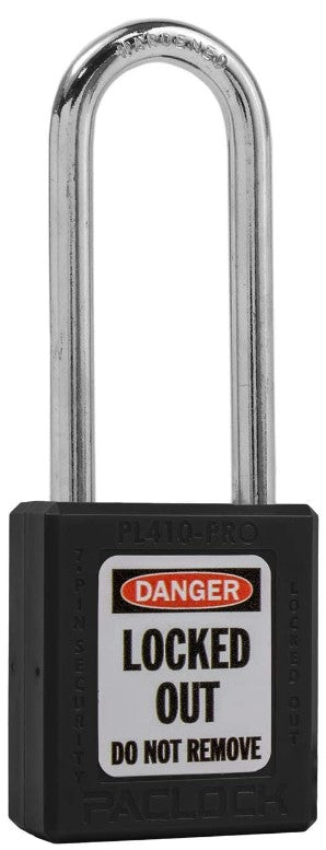 Paclock PL410-PRO Padlock 2 Tall Shackle Thermoplastic Lock Out Tag Out