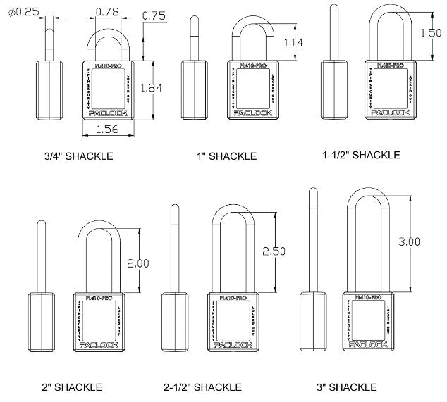 Paclock PL410-PRO Padlock 1-1/2