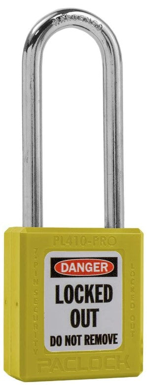 Paclock PL410-PRO Padlock 1-1/2" Tall Shackle Thermoplastic Lock Out Tag Out