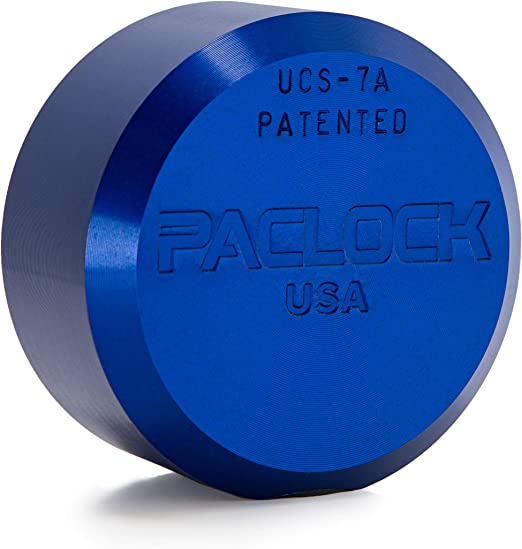 Paclock UCS7A Puck Lock Hidden Shackle Aluminum Flat Back — AllPadlocks