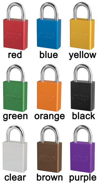 American Lock S1107 Safety Lockout Padlock Colors