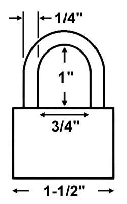 American Lock S1105 Safety Lockout Padlock Dimensions
